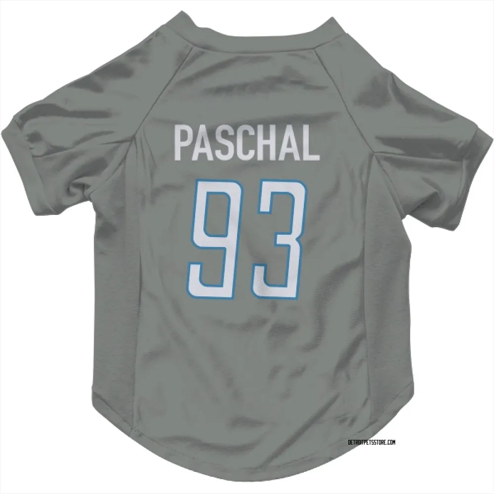 Detroit Lions Josh Paschal Steel Pet Jersey for Dog & Cat