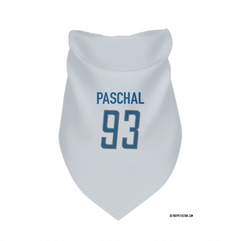 Detroit Lions Josh Paschal White Pet Bandana for Dog & Cat