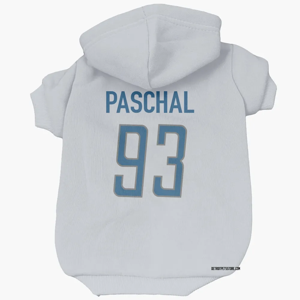 Detroit Lions Josh Paschal White Pet Hoodie for Dog & Cat