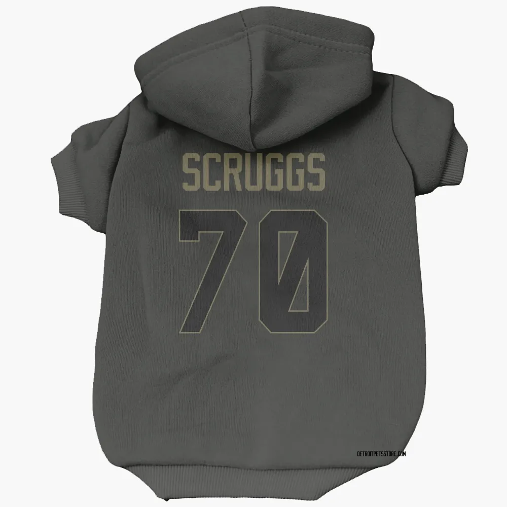 Detroit Lions Juice Scruggs Black Service Pet Hoodie for Dog & Cat