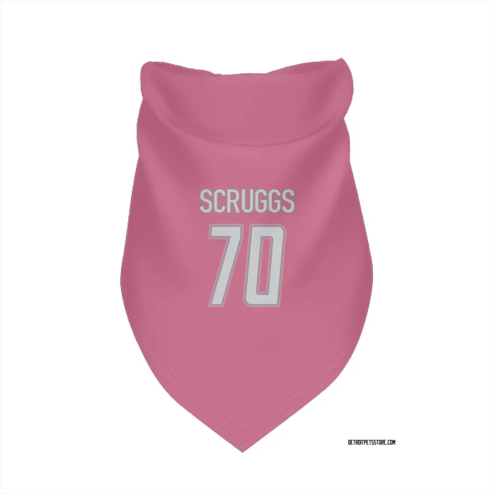 Detroit Lions Juice Scruggs Pink Pet Bandana for Dog & Cat
