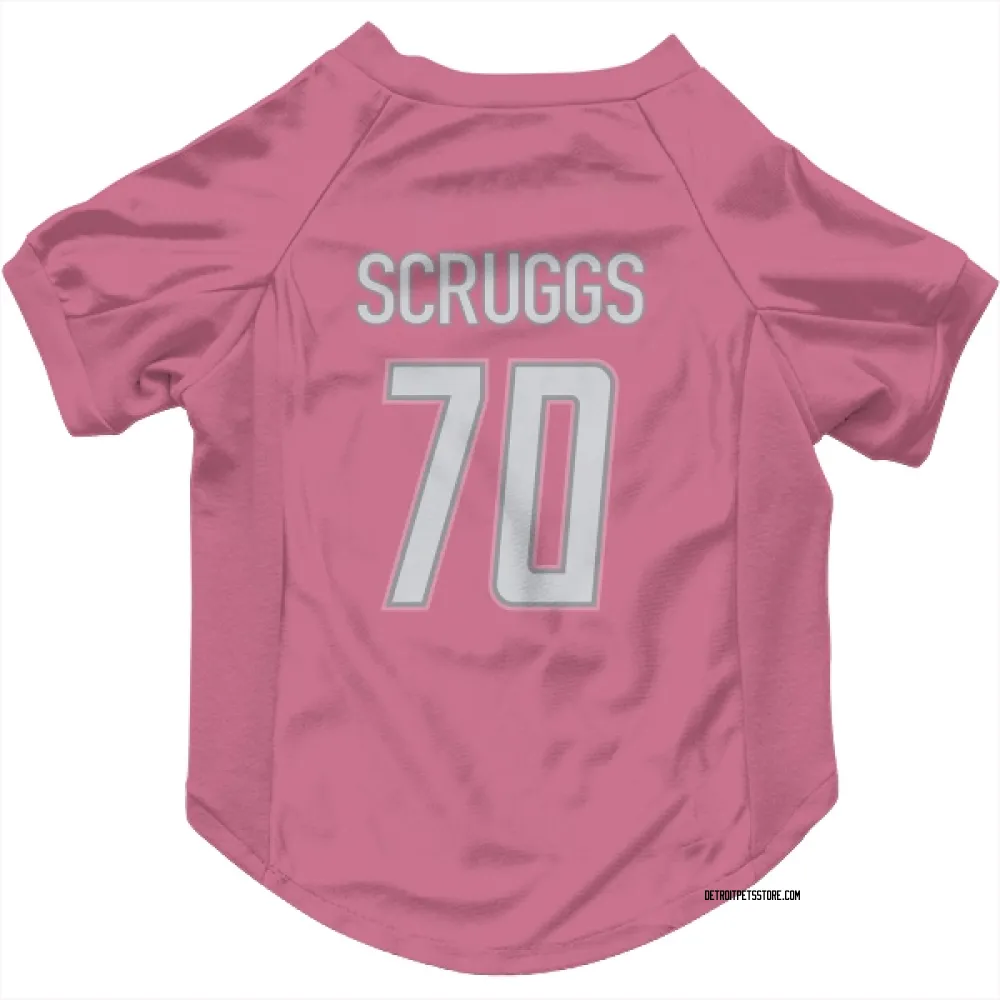 Detroit Lions Juice Scruggs Pink Pet Jersey for Dog & Cat