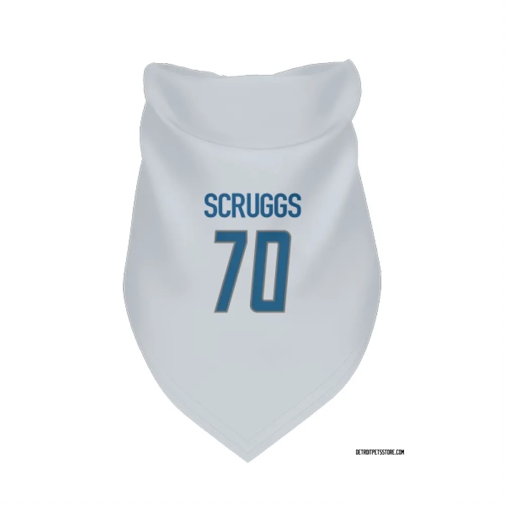 Detroit Lions Juice Scruggs White Pet Bandana for Dog & Cat