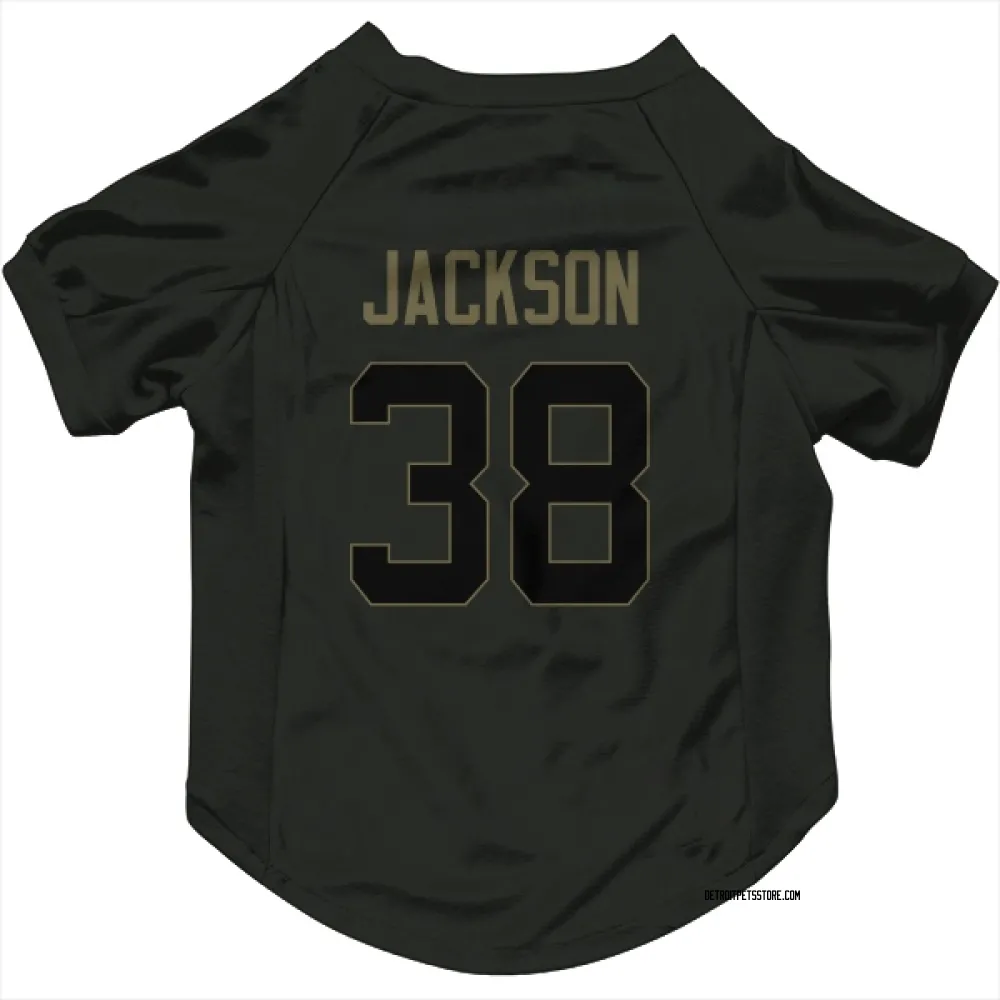Detroit Lions Justin Jackson Black Service Pet Jersey for Dog & Cat