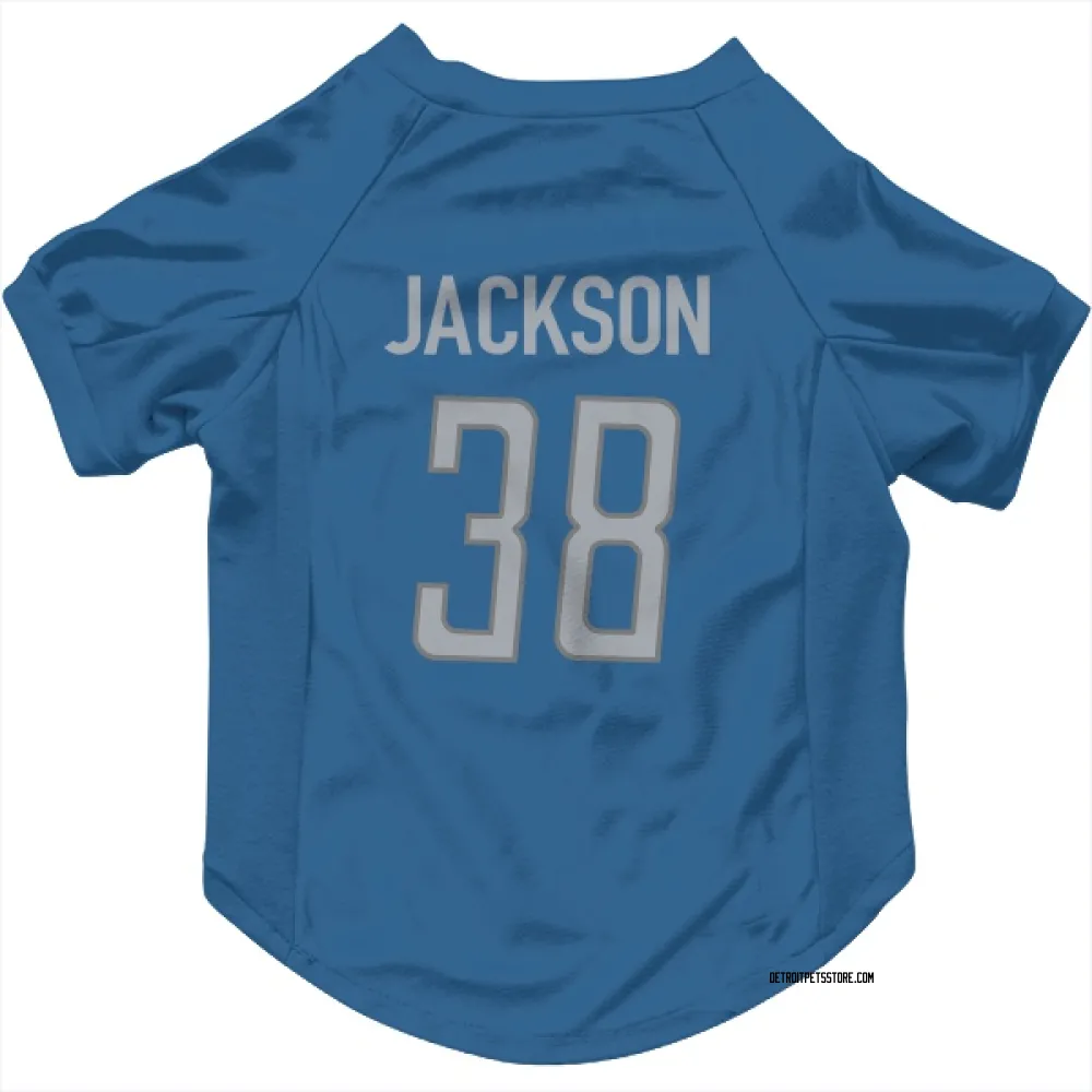 Detroit Lions Justin Jackson Blue Pet Jersey for Dog & Cat