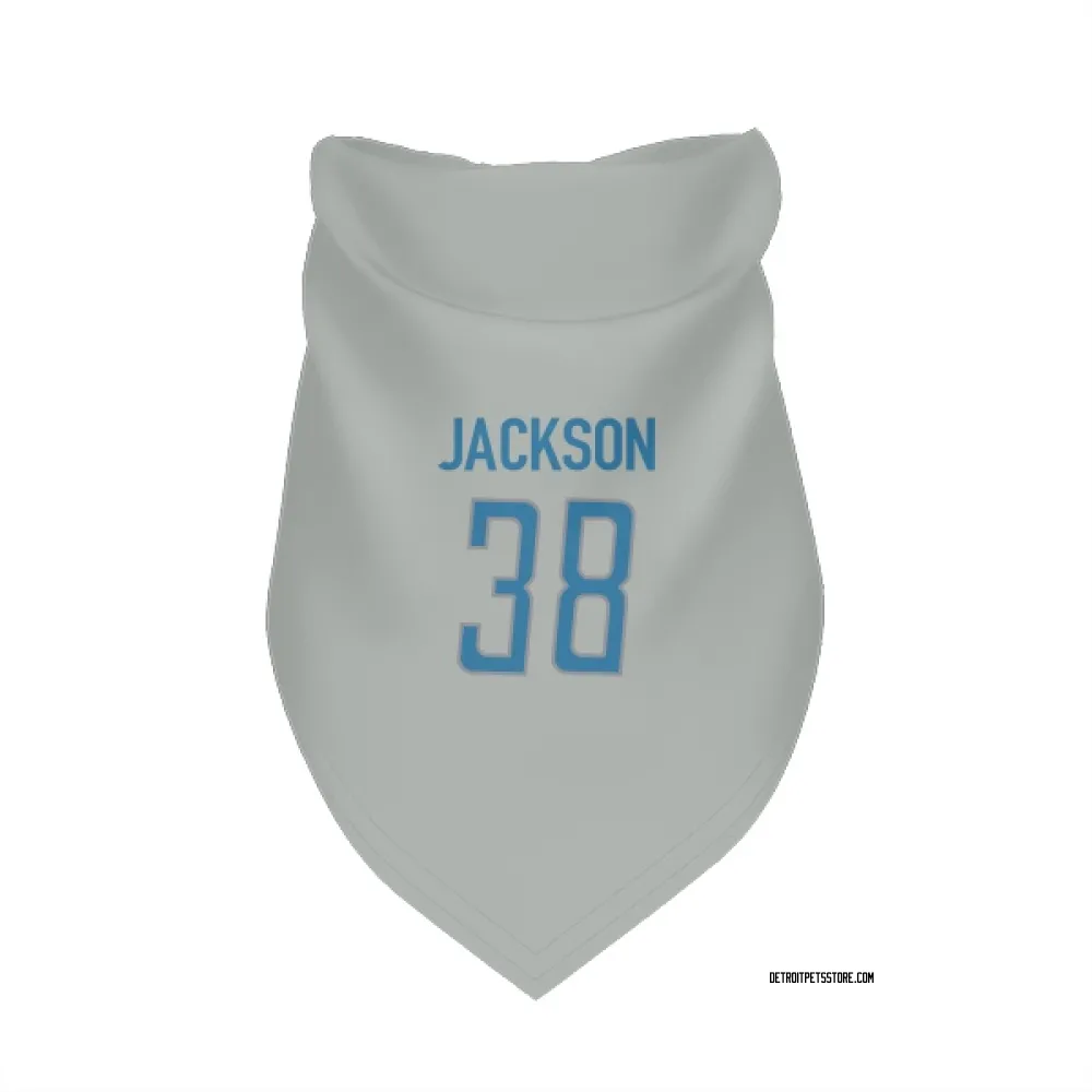 Detroit Lions Justin Jackson Silver Pet Bandana for Dog & Cat