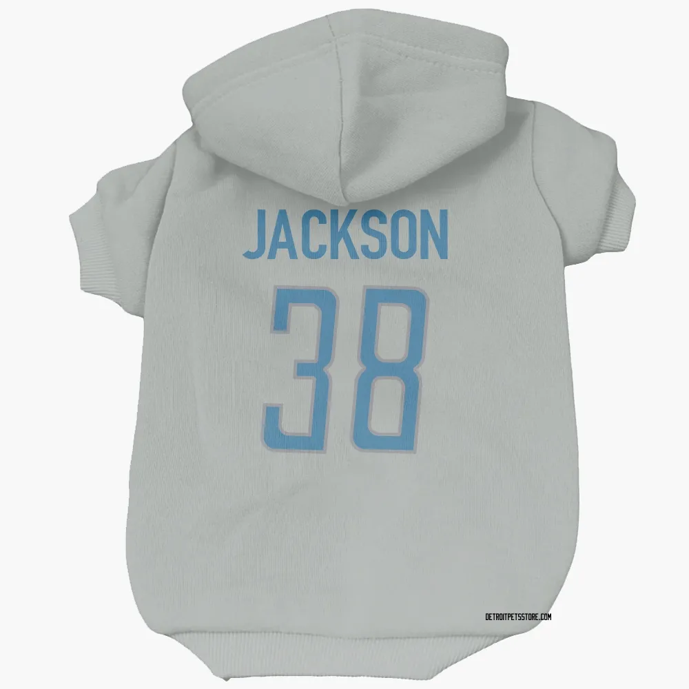 Detroit Lions Justin Jackson Silver Pet Hoodie for Dog & Cat