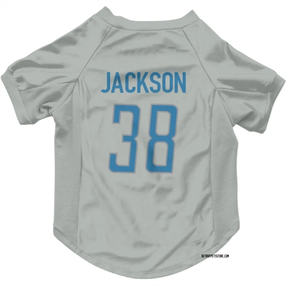 Detroit Lions Justin Jackson Silver Pet Jersey for Dog & Cat