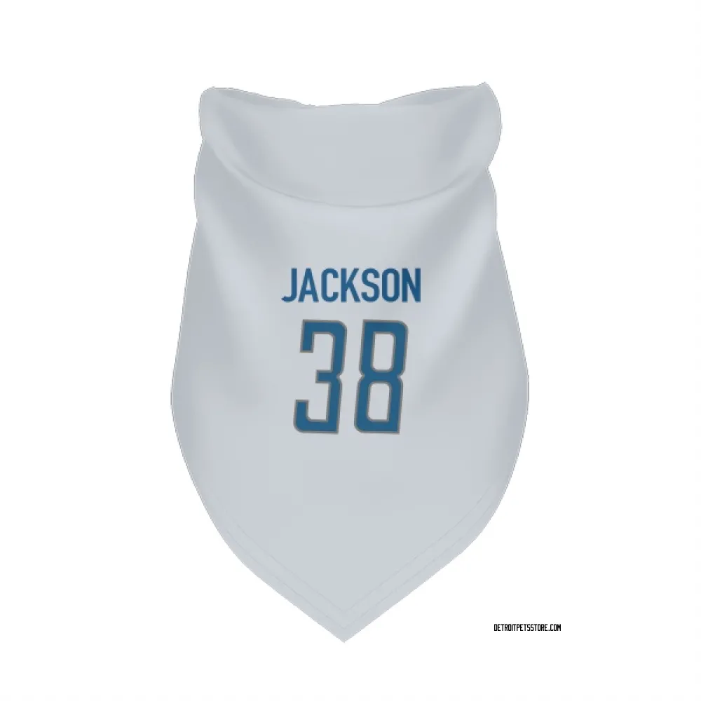Detroit Lions Justin Jackson White Pet Bandana for Dog & Cat