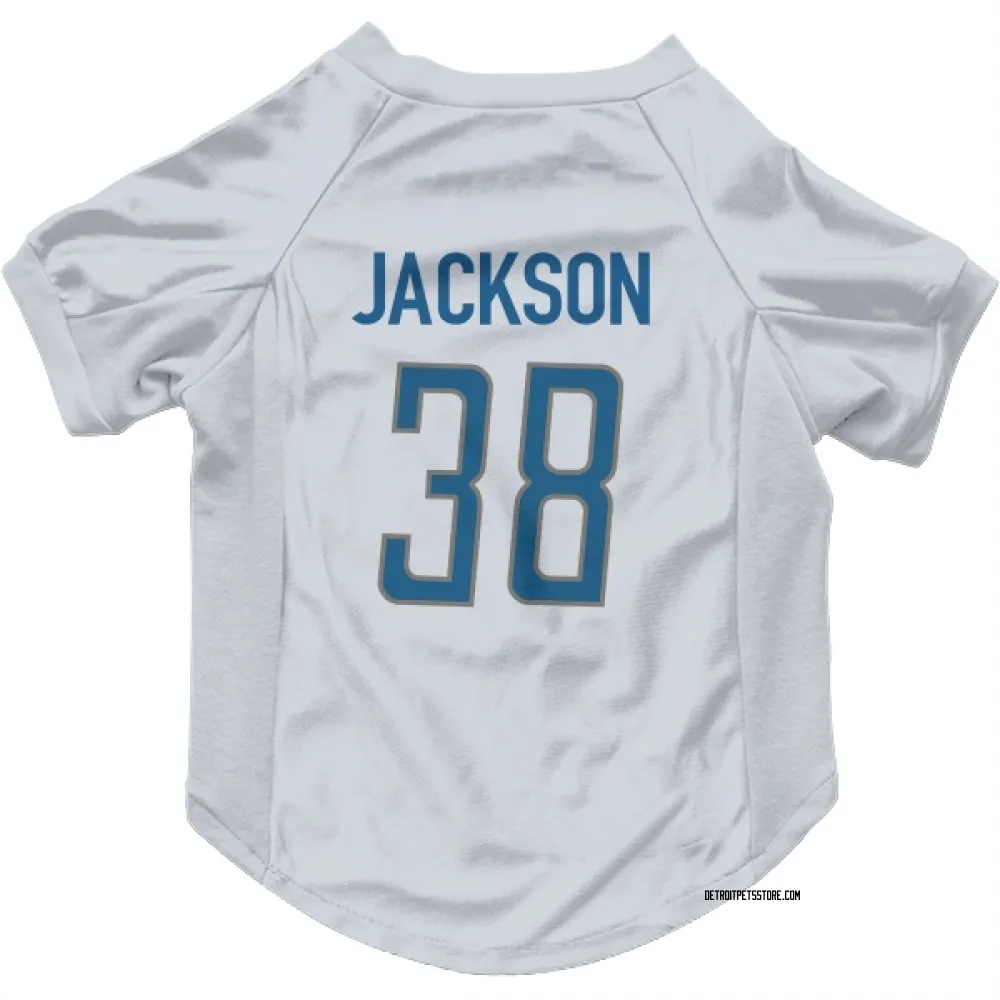 Detroit Lions Justin Jackson White Pet Jersey for Dog & Cat