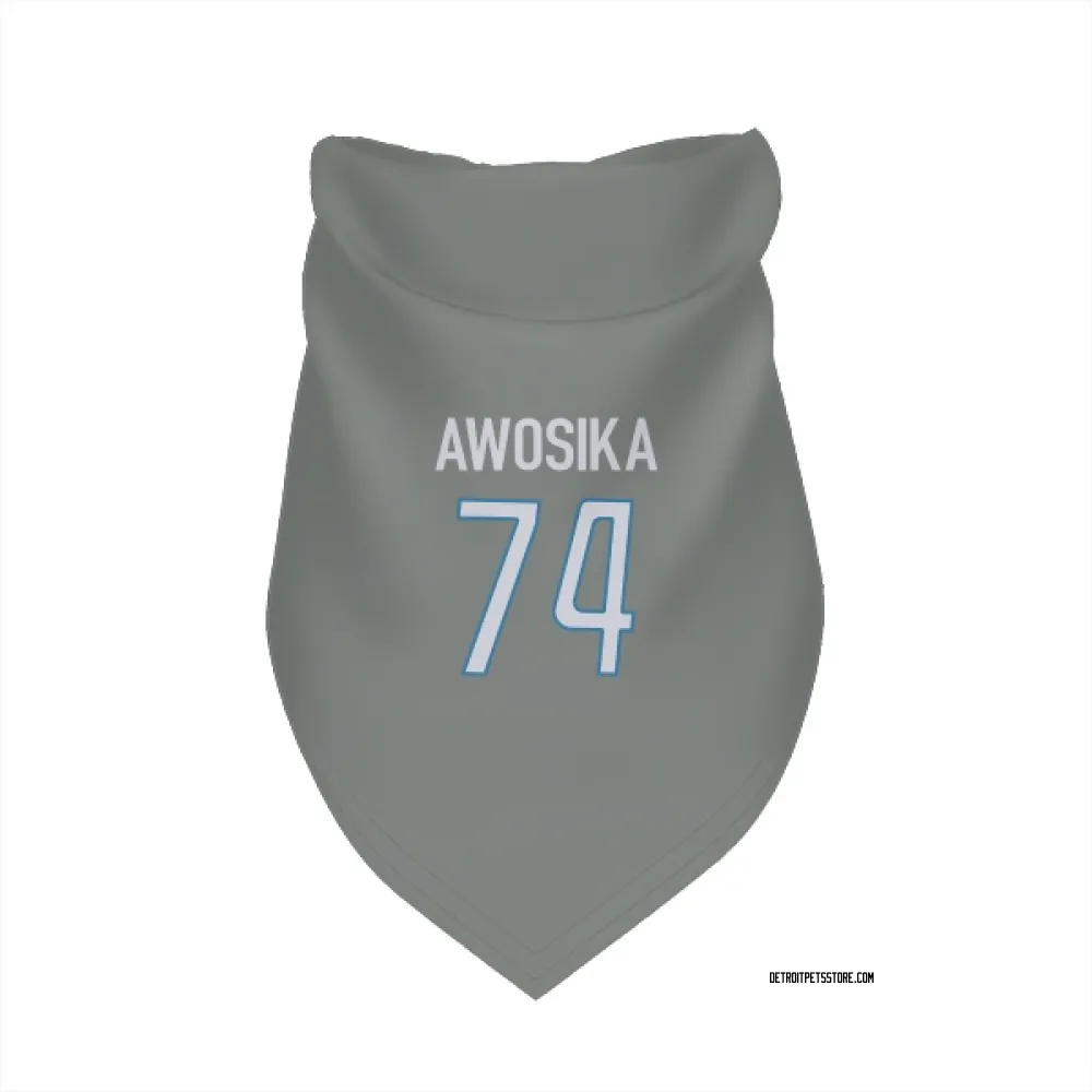 Detroit Lions Kayode Awosika Steel Pet Bandana for Dog & Cat