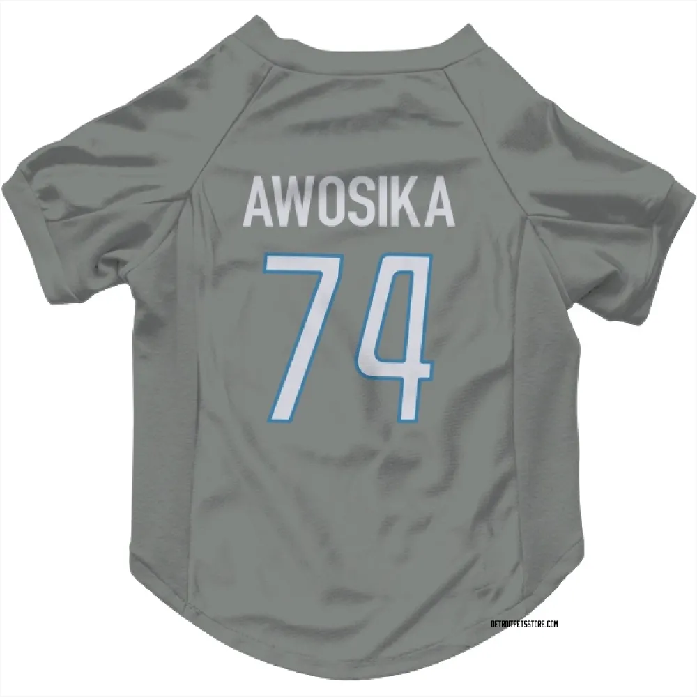 Detroit Lions Kayode Awosika Steel Pet Jersey for Dog & Cat