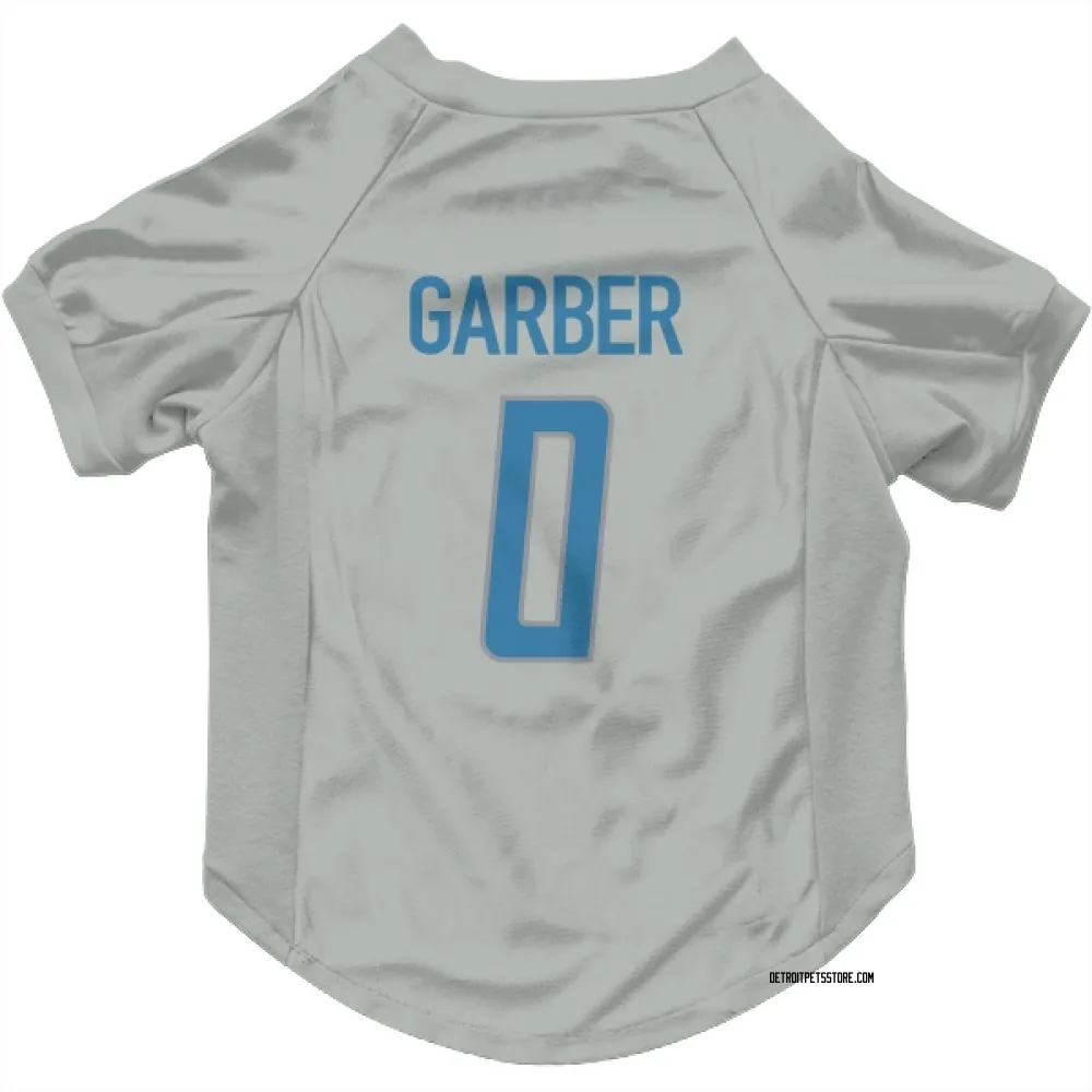 Detroit Lions Keenan Garber Silver Pet Jersey for Dog & Cat