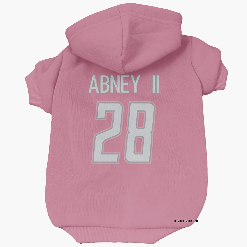 Detroit Lions Keith Abney II Pink Pet Hoodie for Dog & Cat