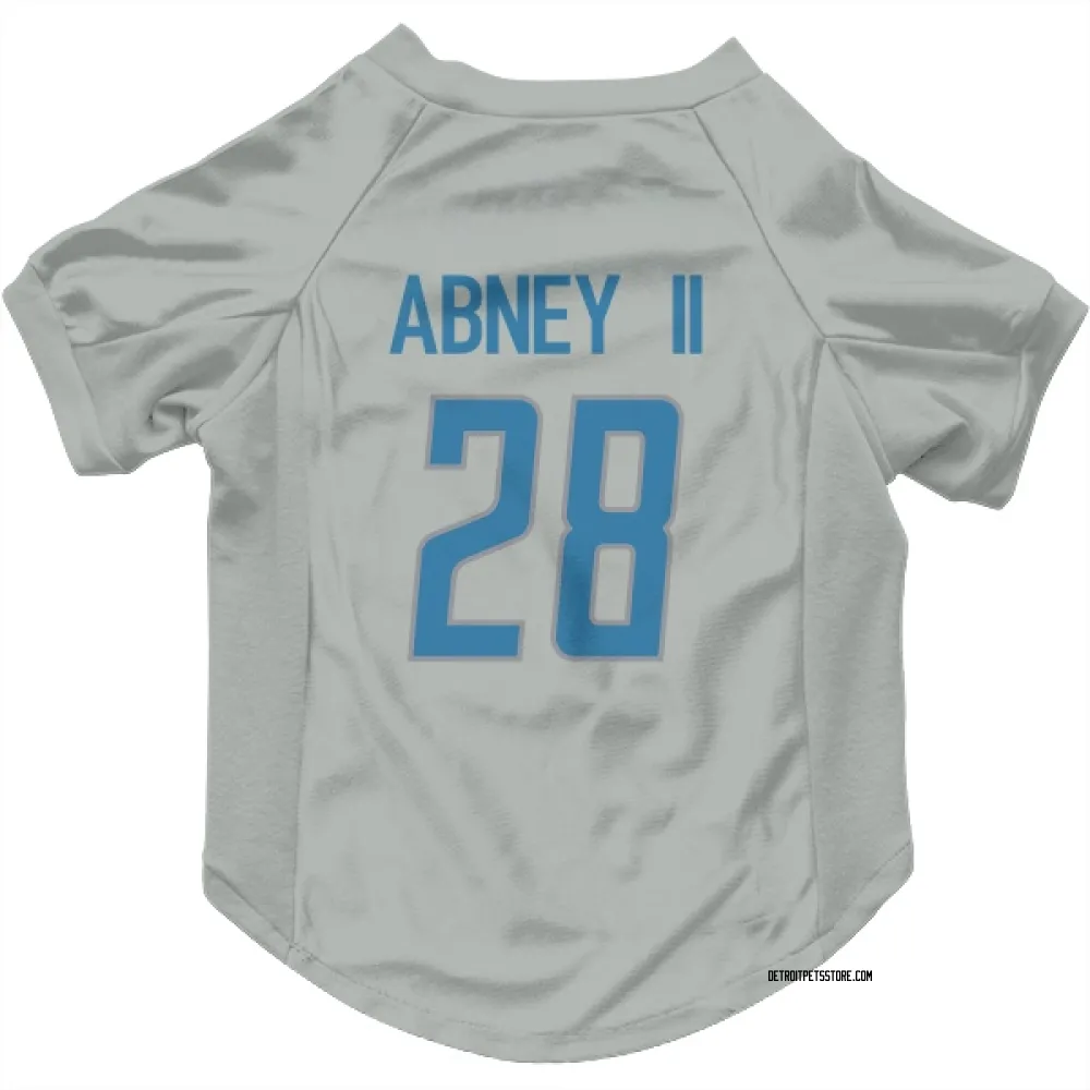 Detroit Lions Keith Abney II Silver Pet Jersey for Dog & Cat