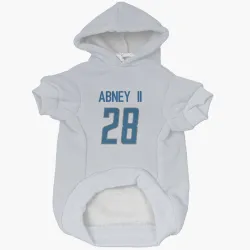 Detroit Lions Keith Abney II White Pet Hoodie for Dog & Cat
