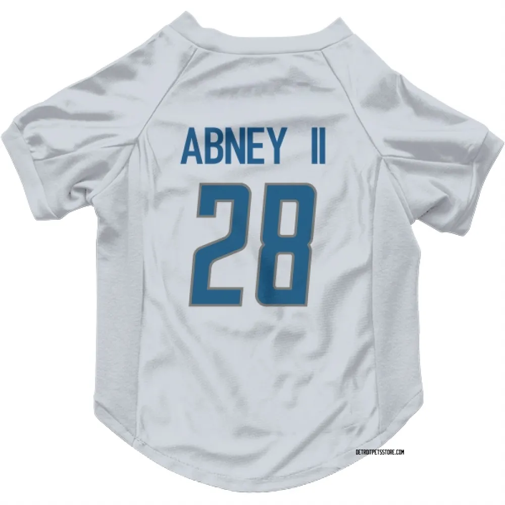 Detroit Lions Keith Abney II White Pet Jersey for Dog & Cat