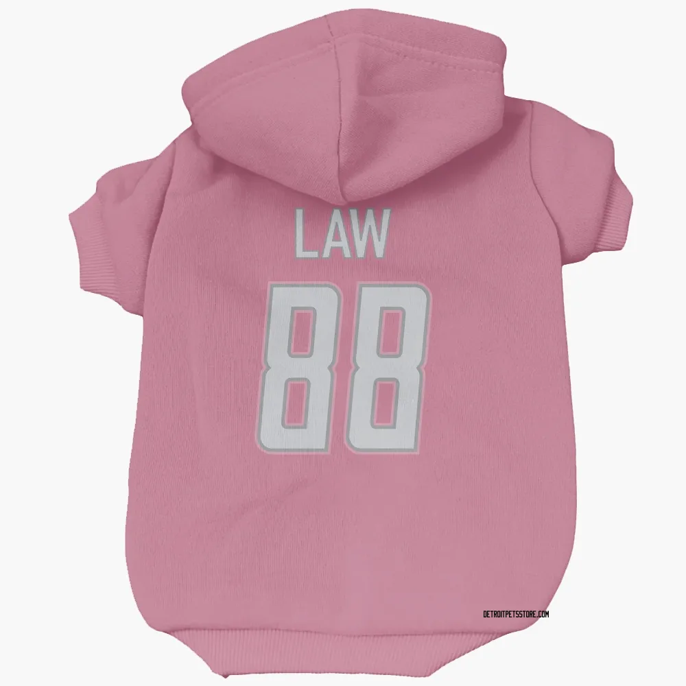 Detroit Lions Kendrick Law Pink Pet Hoodie for Dog & Cat