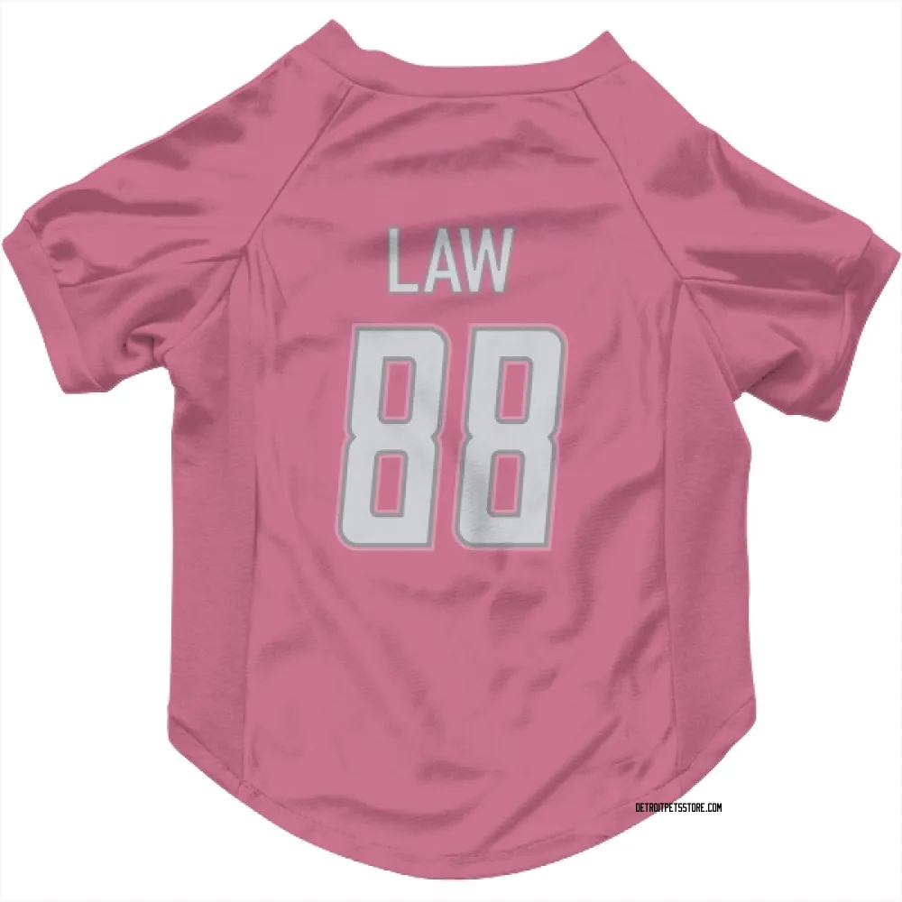 Detroit Lions Kendrick Law Pink Pet Jersey for Dog & Cat