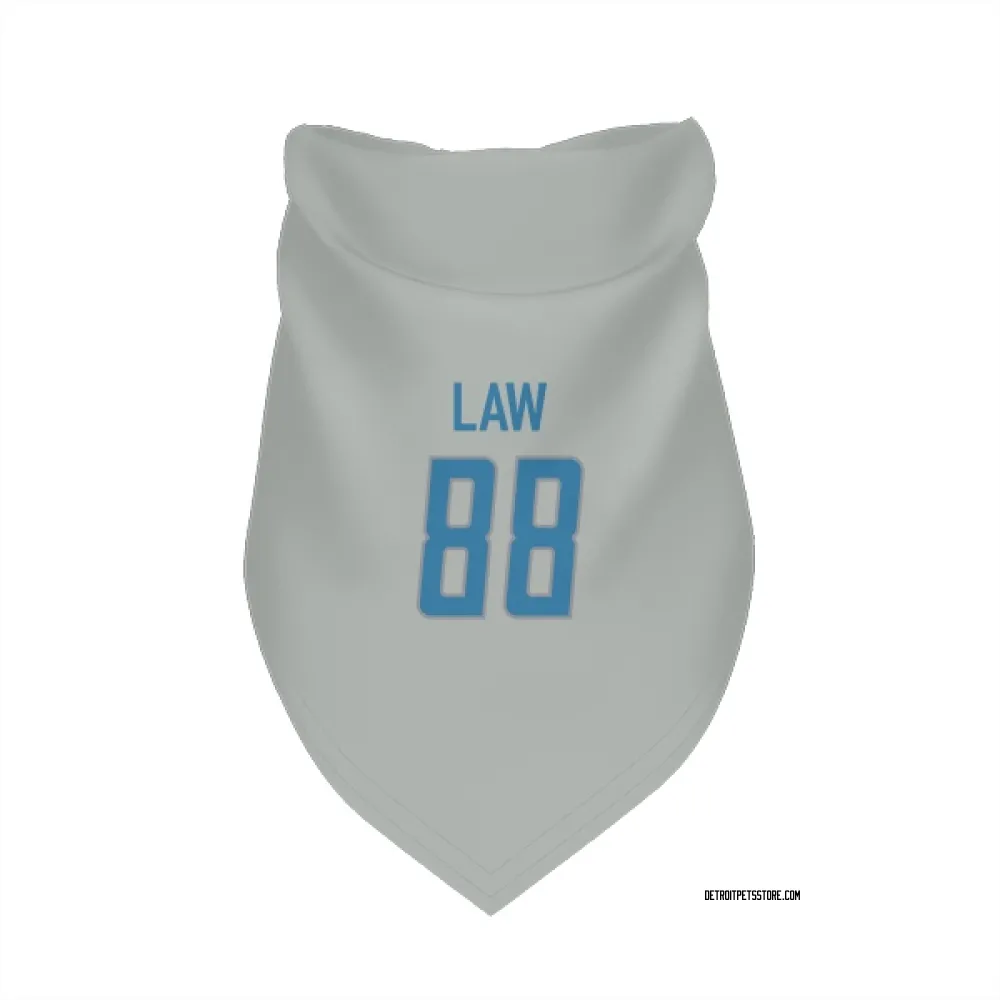 Detroit Lions Kendrick Law Silver Pet Bandana for Dog & Cat