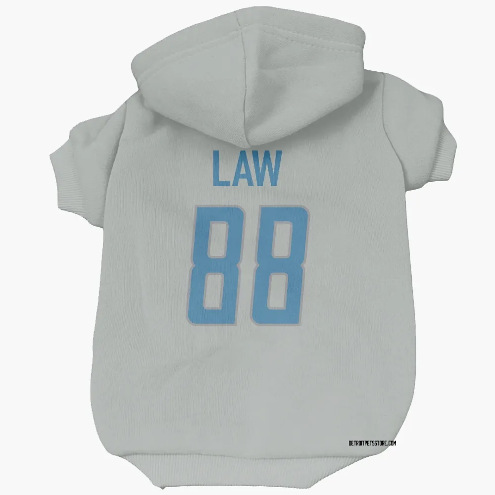 Detroit Lions Kendrick Law Silver Pet Hoodie for Dog & Cat