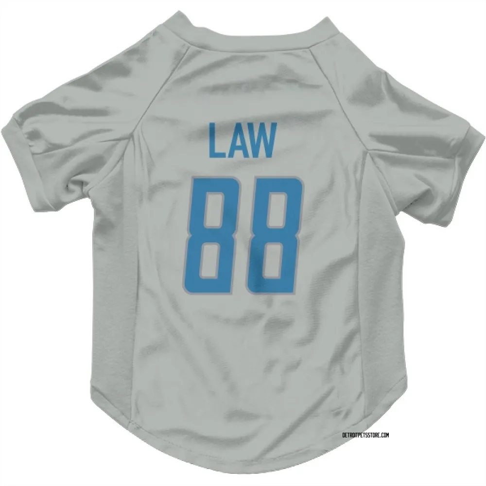 Detroit Lions Kendrick Law Silver Pet Jersey for Dog & Cat