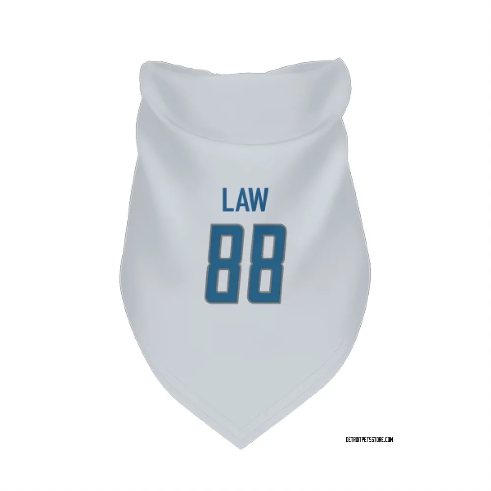 Detroit Lions Kendrick Law White Pet Bandana for Dog & Cat