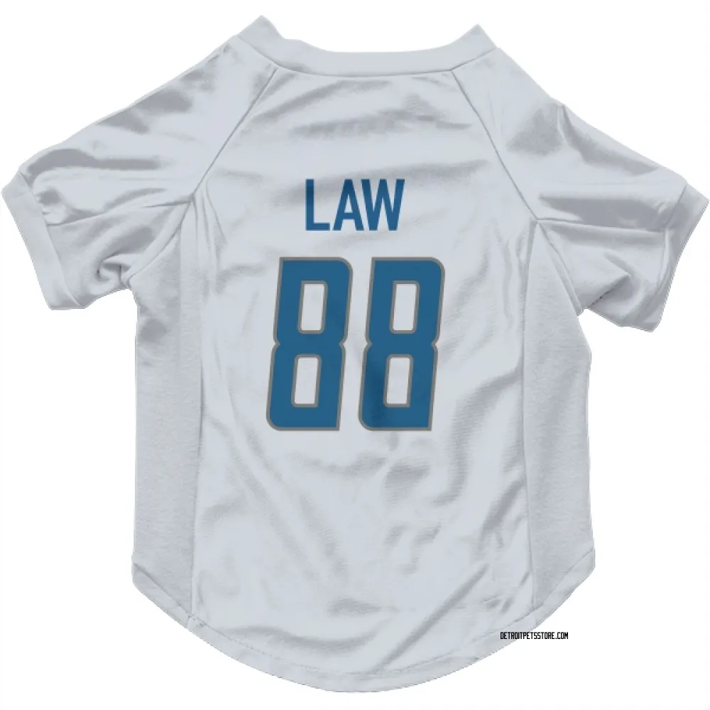 Detroit Lions Kendrick Law White Pet Jersey for Dog & Cat