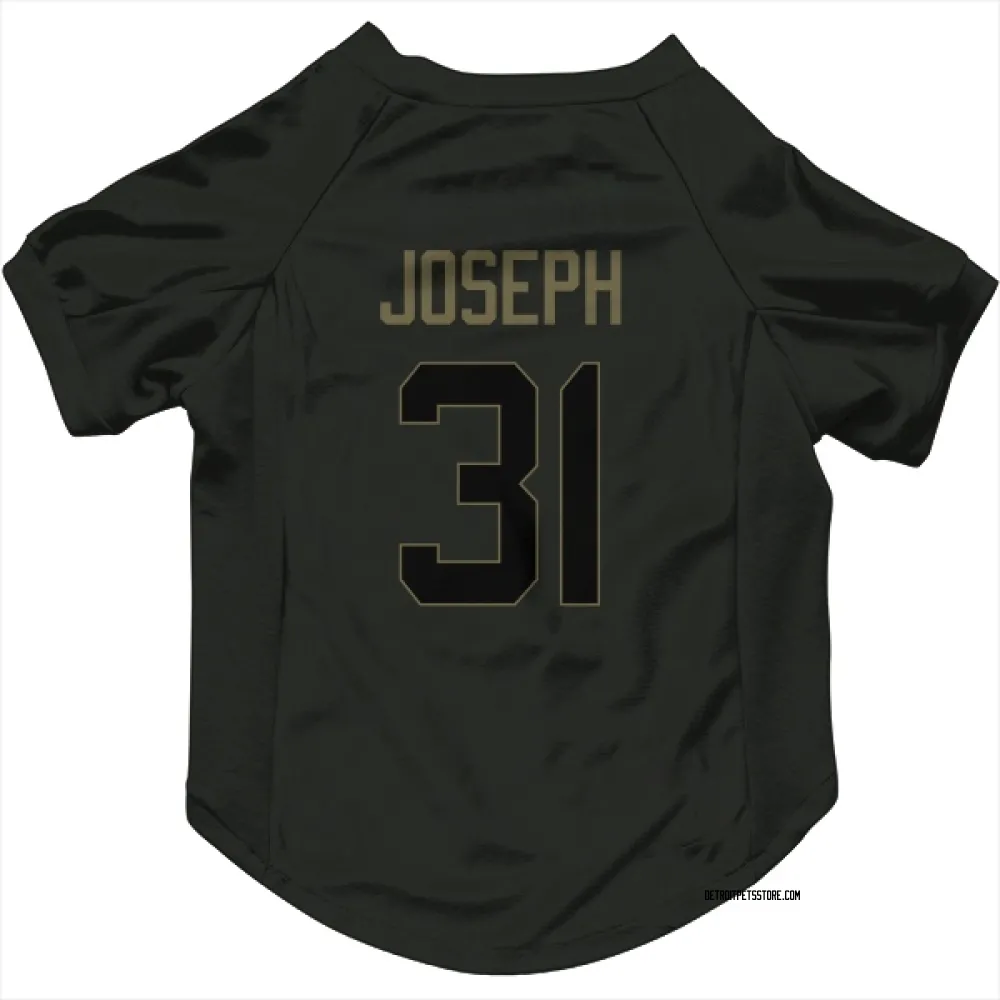 Detroit Lions Kerby Joseph Black Service Pet Jersey for Dog & Cat