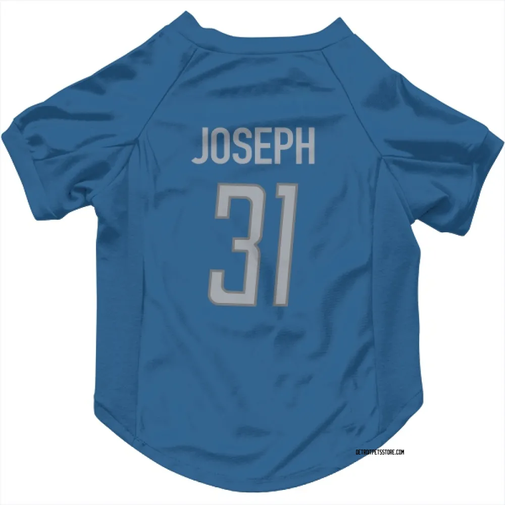 Detroit Lions Kerby Joseph Blue Pet Jersey for Dog & Cat