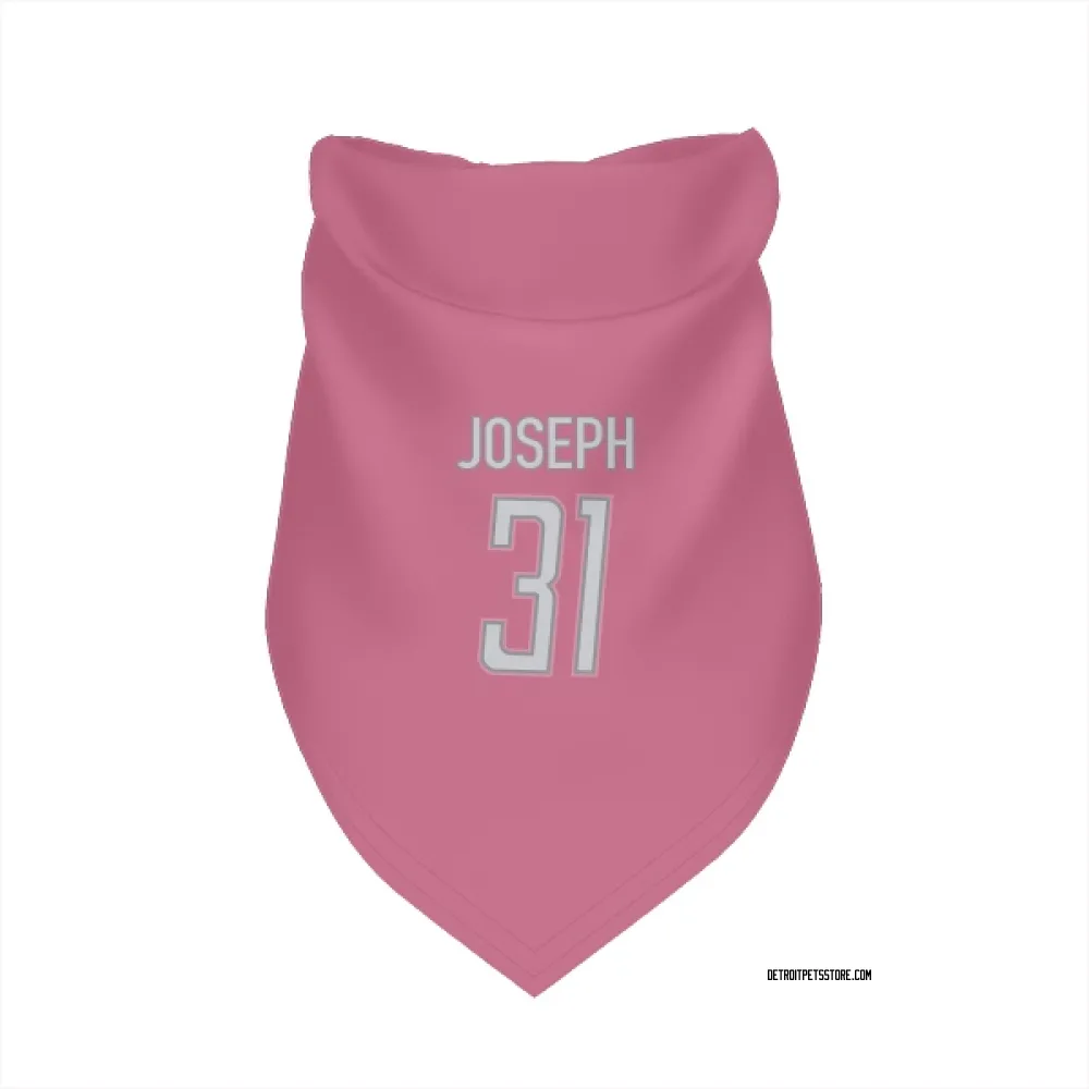 Detroit Lions Kerby Joseph Pink Pet Bandana for Dog & Cat