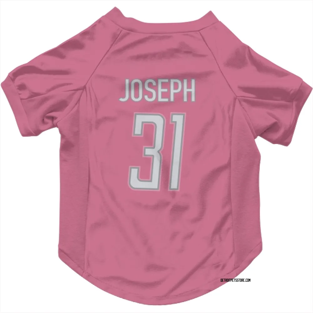 Detroit Lions Kerby Joseph Pink Pet Jersey for Dog & Cat