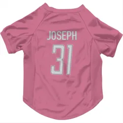 Detroit Lions Kerby Joseph Pink Pet Jersey for Dog & Cat