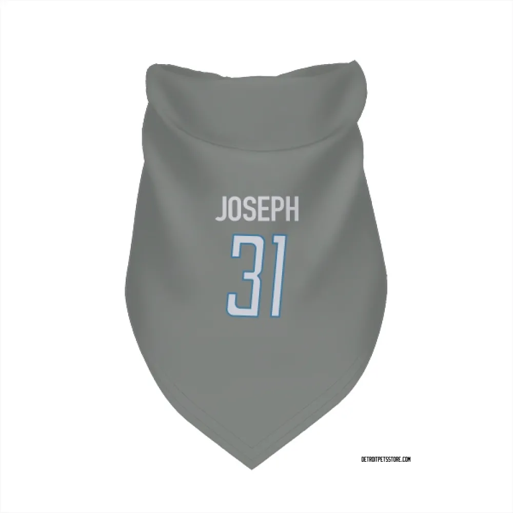 Detroit Lions Kerby Joseph Steel Pet Bandana for Dog & Cat