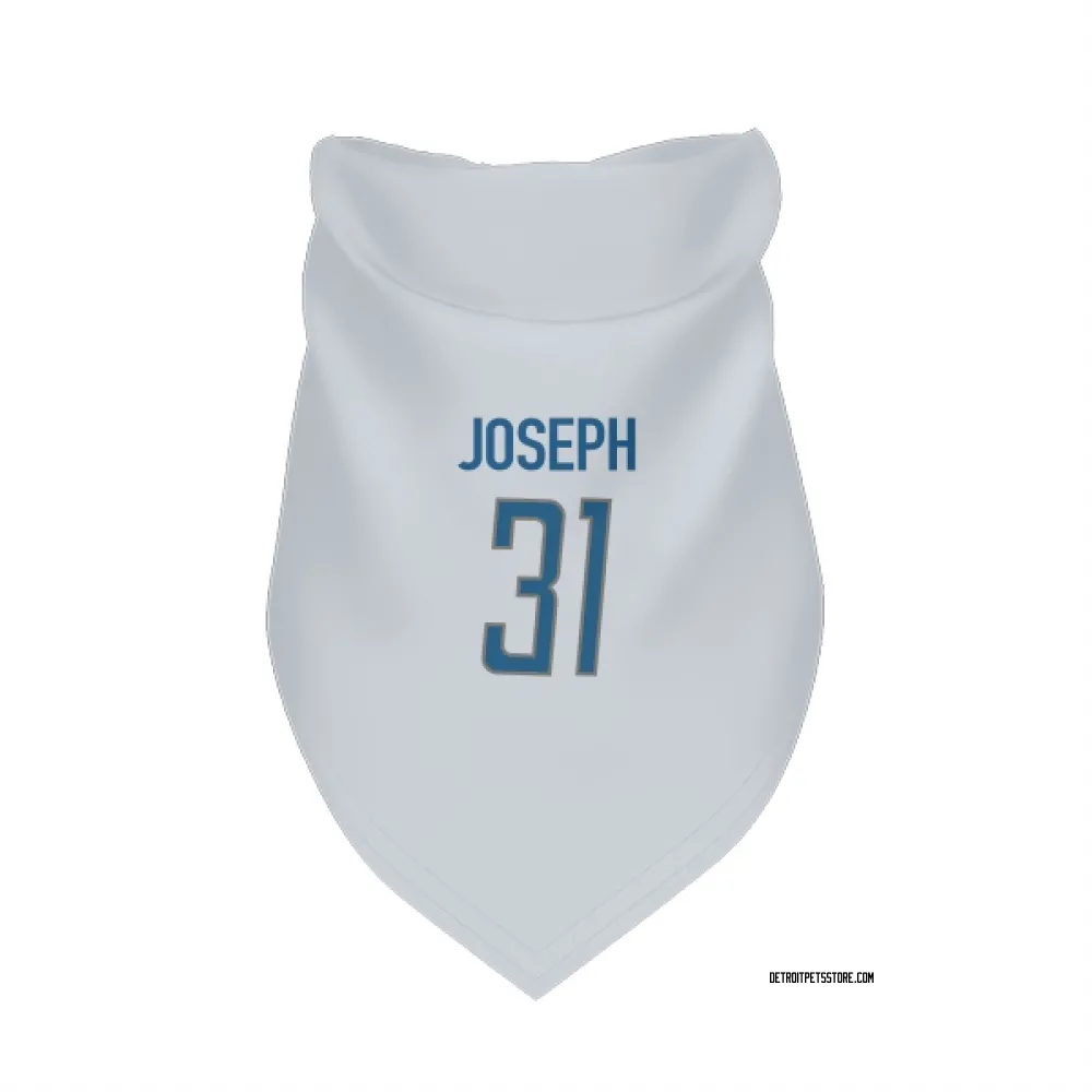 Detroit Lions Kerby Joseph White Pet Bandana for Dog & Cat
