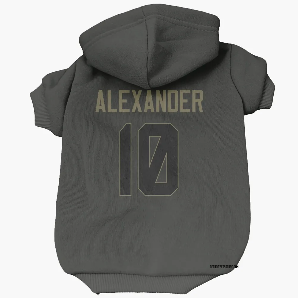 Detroit Lions Kwon Alexander Black Service Pet Hoodie for Dog & Cat