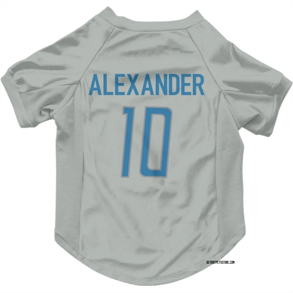 Detroit Lions Kwon Alexander Silver Pet Jersey for Dog & Cat