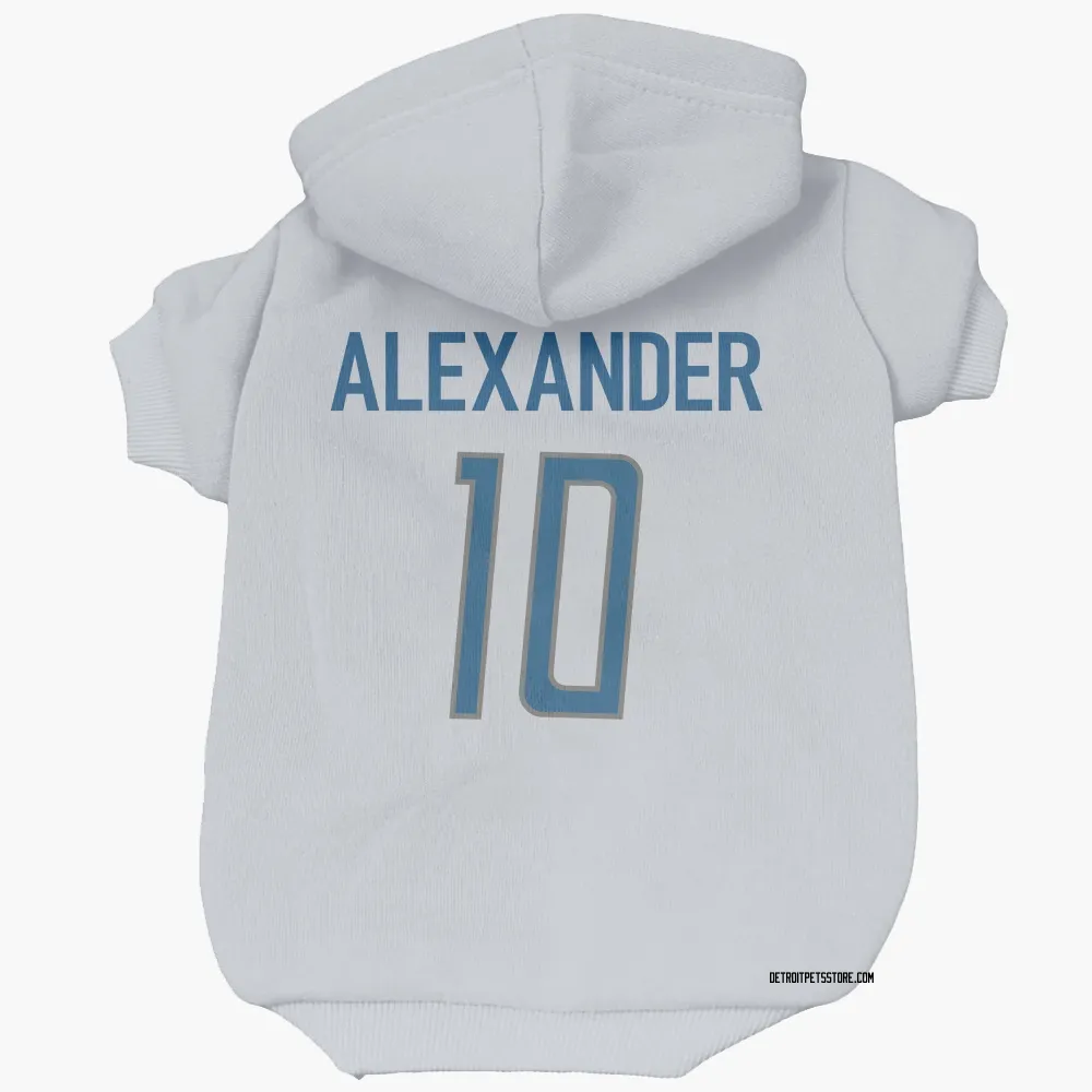 Detroit Lions Kwon Alexander White Pet Hoodie for Dog & Cat