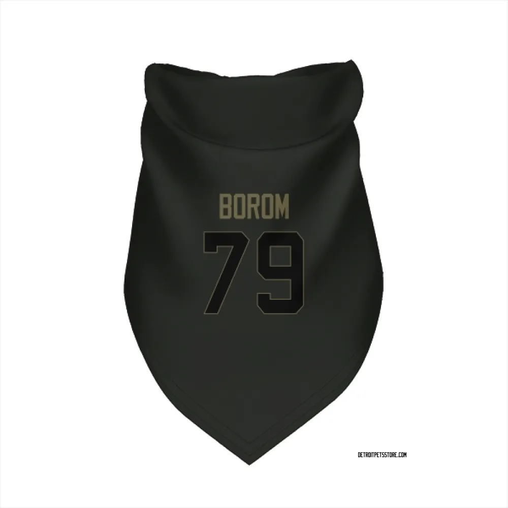 Detroit Lions Larry Borom Black Service Pet Bandana for Dog & Cat