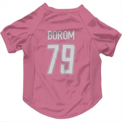 Detroit Lions Larry Borom Pink Pet Jersey for Dog & Cat