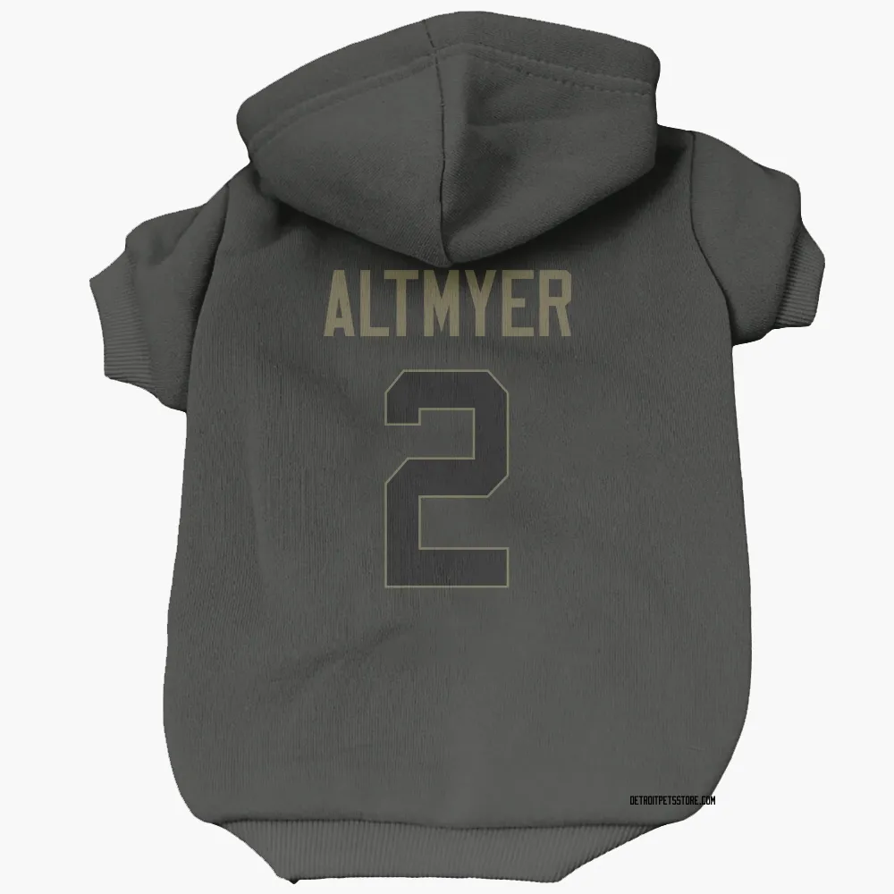 Detroit Lions Luke Altmyer Black Service Pet Hoodie for Dog & Cat