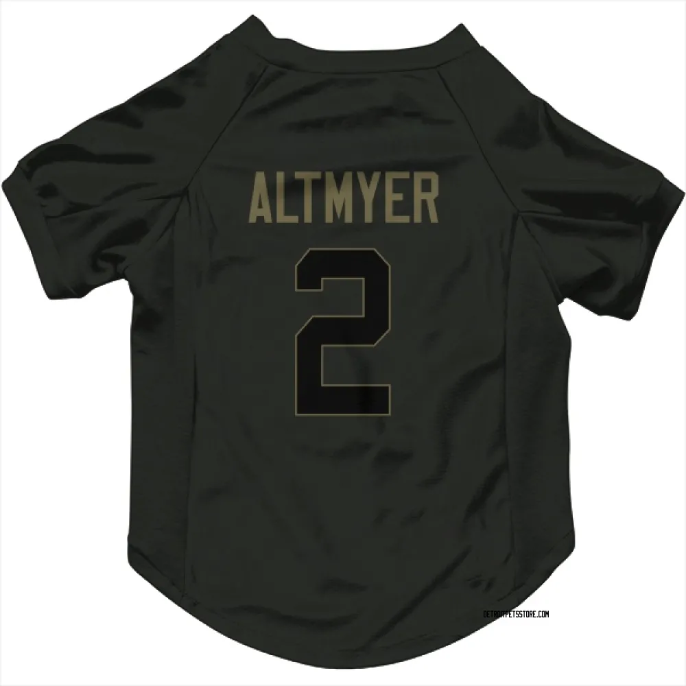 Detroit Lions Luke Altmyer Black Service Pet Jersey for Dog & Cat