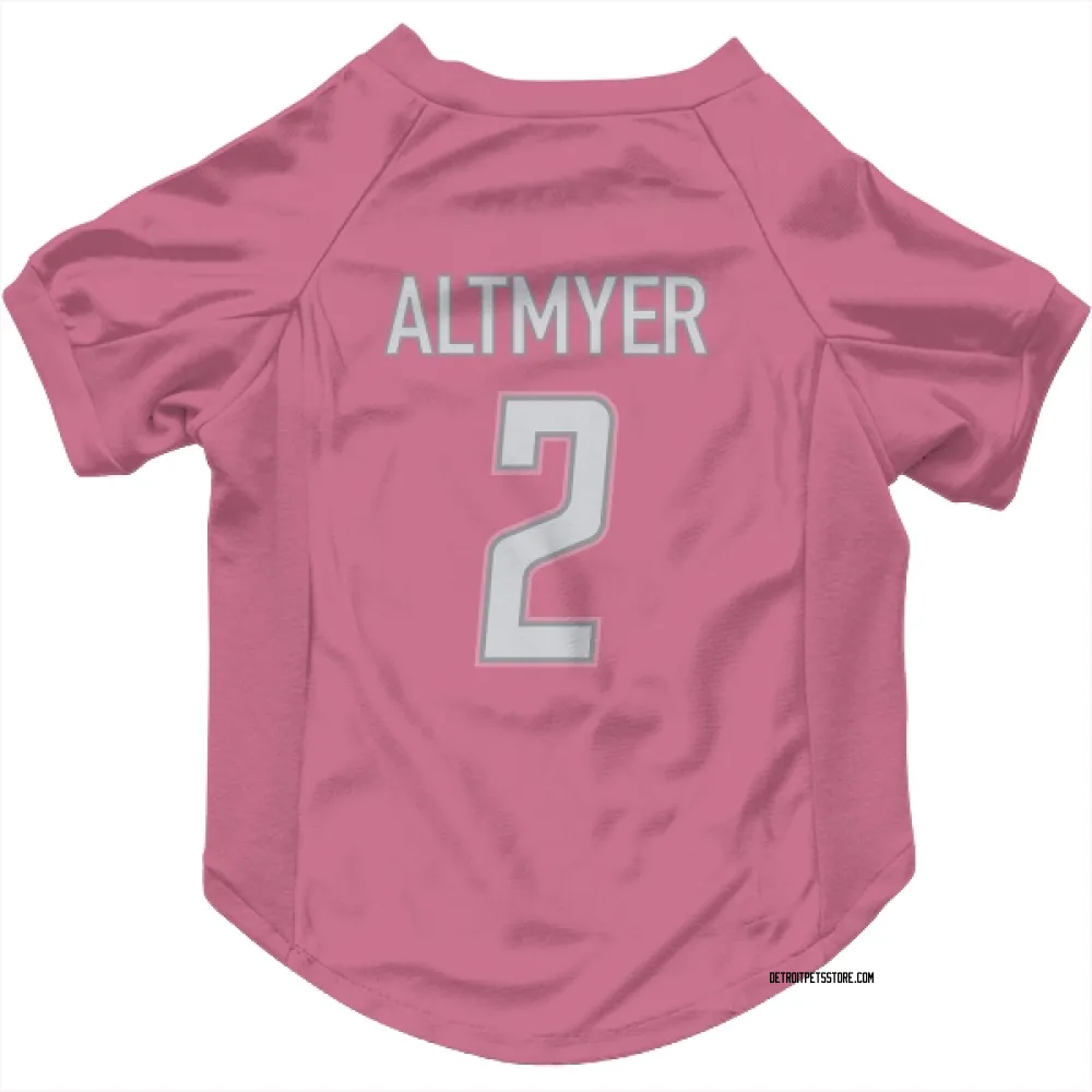 Detroit Lions Luke Altmyer Pink Pet Jersey for Dog & Cat
