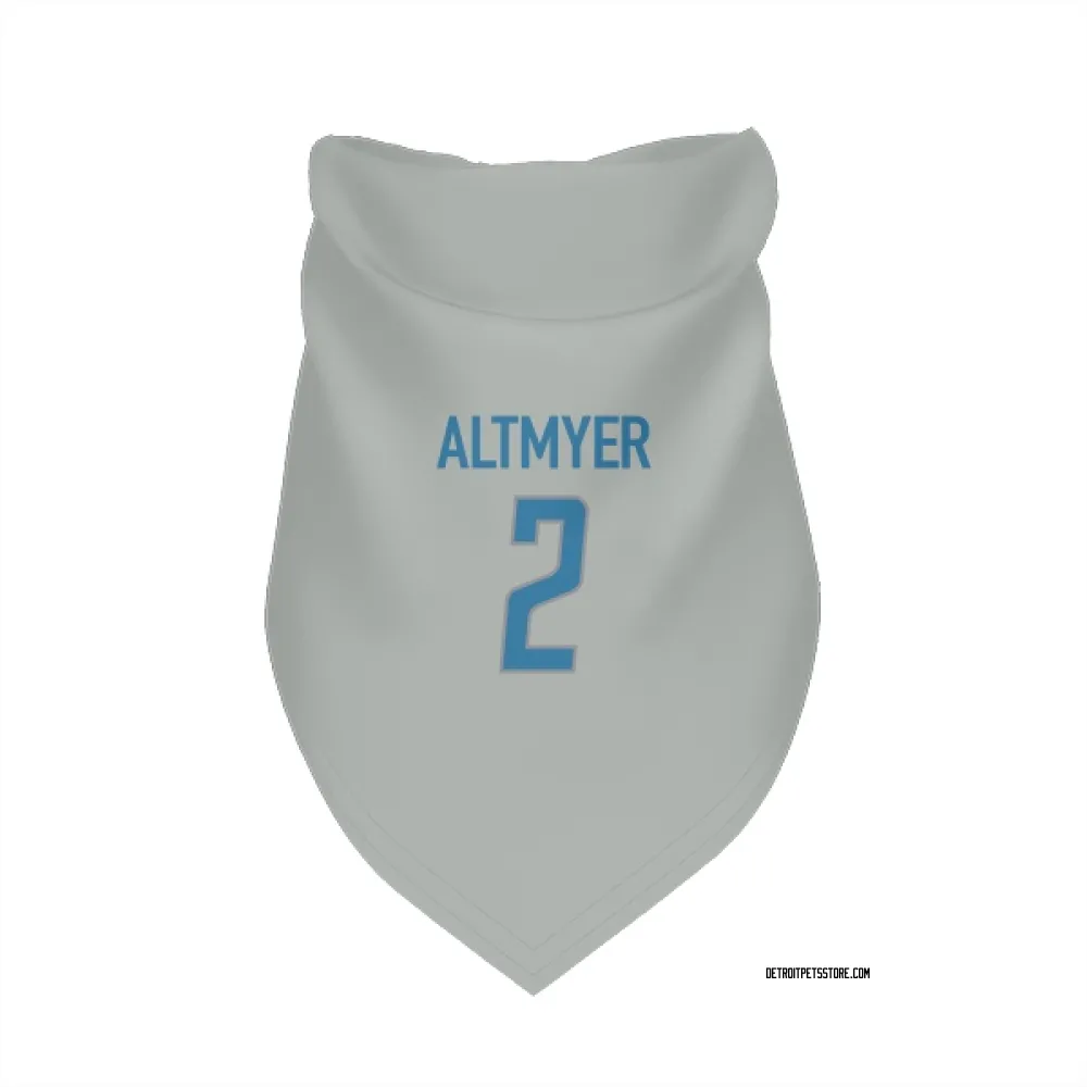 Detroit Lions Luke Altmyer Silver Pet Bandana for Dog & Cat
