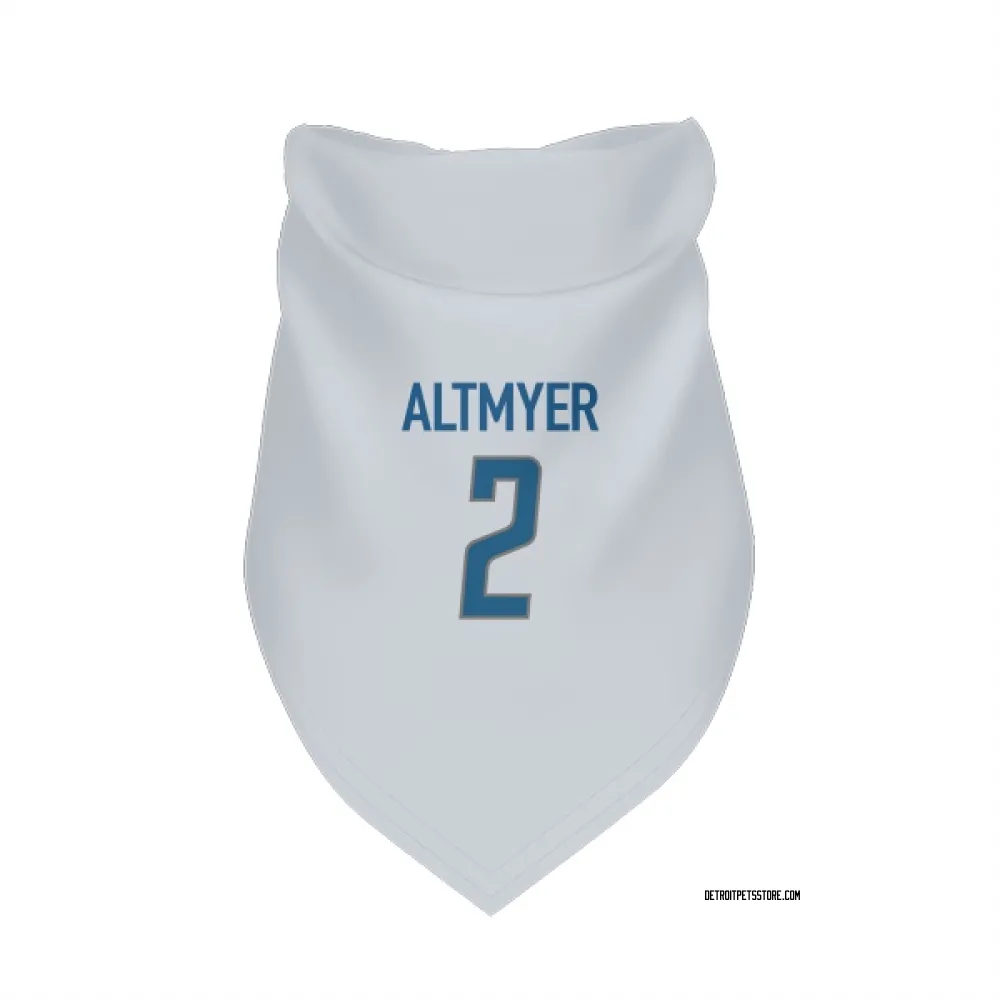Detroit Lions Luke Altmyer White Pet Bandana for Dog & Cat