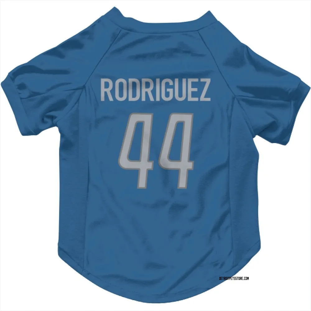 Detroit Lions Malcolm Rodriguez Blue Pet Jersey for Dog & Cat