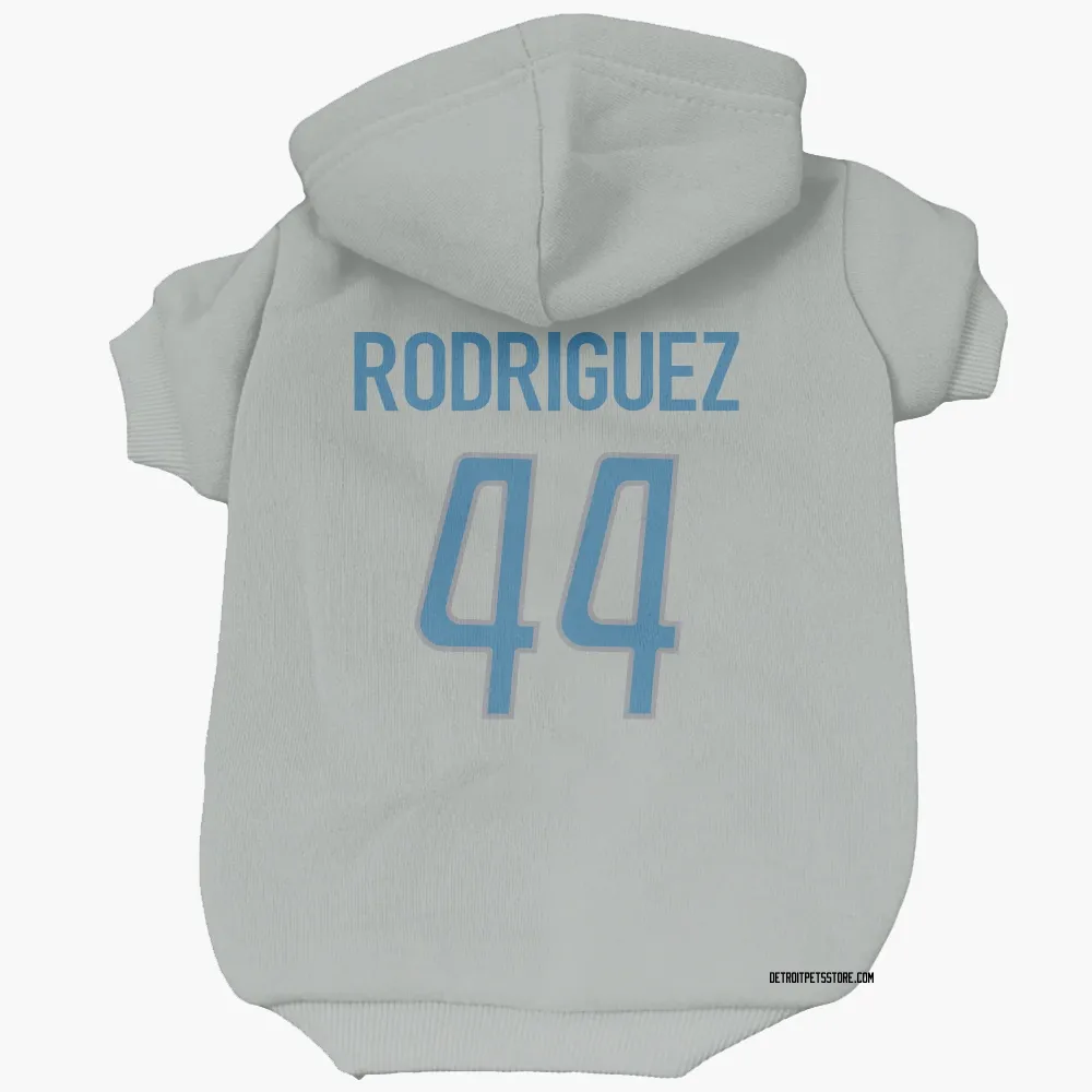 Detroit Lions Malcolm Rodriguez Silver Pet Hoodie for Dog & Cat