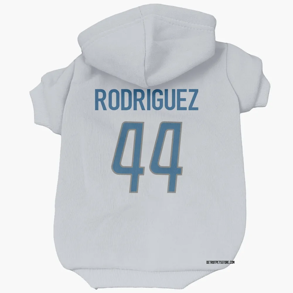 Detroit Lions Malcolm Rodriguez White Pet Hoodie for Dog & Cat