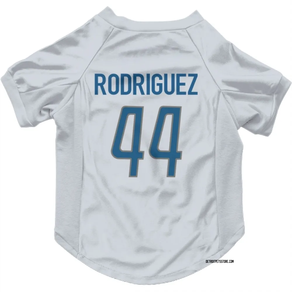 Detroit Lions Malcolm Rodriguez White Pet Jersey for Dog & Cat