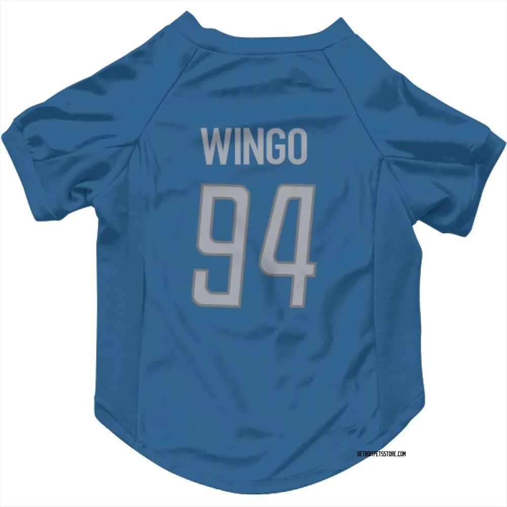 Detroit Lions Mekhi Wingo Blue Pet Jersey for Dog & Cat
